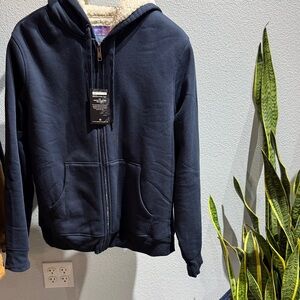Men’s Georg Roth Navy Sherpa Fleece-Lined Hoodie